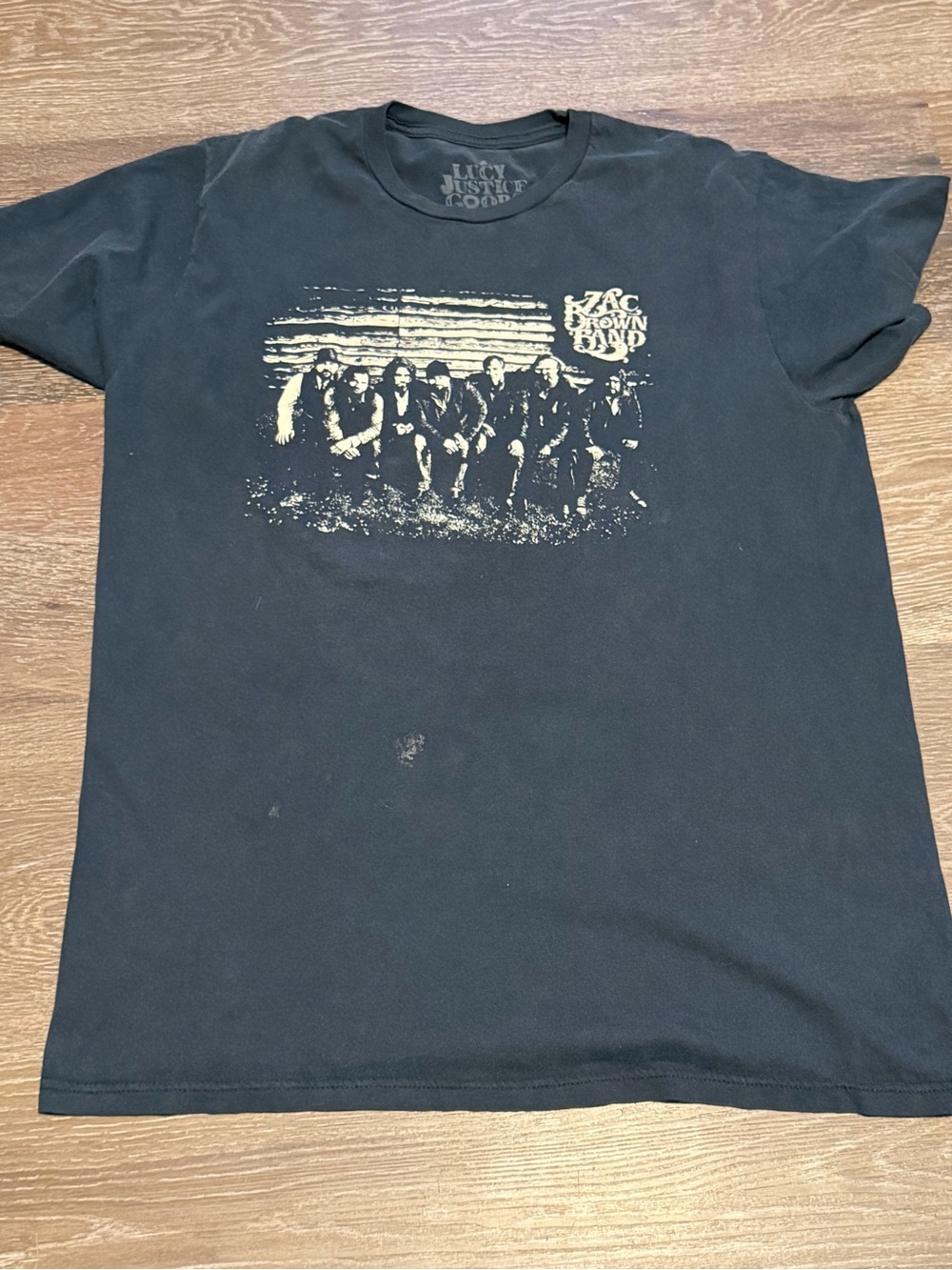 Vintage Zac Brown Band Band Tee – Black Graphic T-Shirt – Size Large